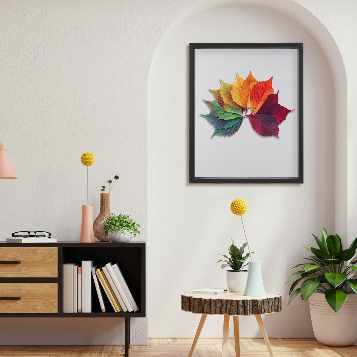 Califortree shadow box tabletop display on mantel or shelf