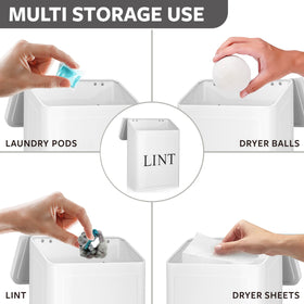 Calindiana lint bin slim profile fits tight laundry niches