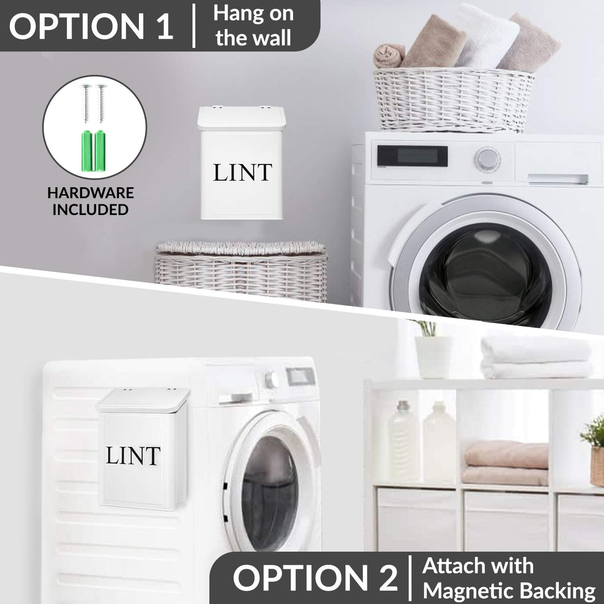 Calindiana lint bin slim profile saving space