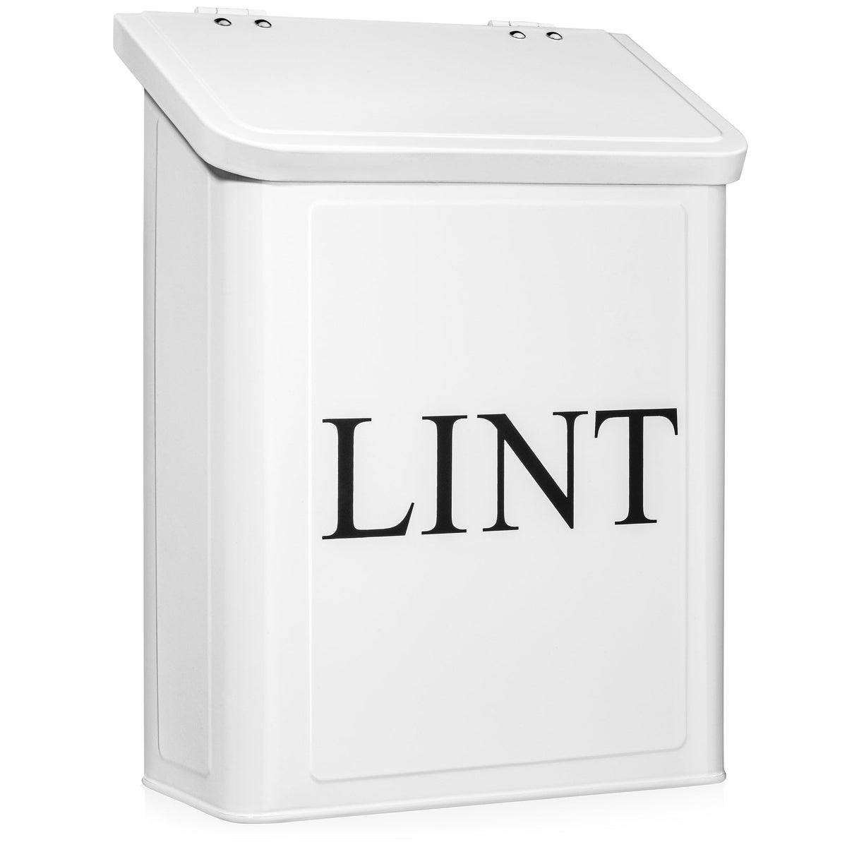Calindiana lint bin wall-mount with lid for easy lint disposal