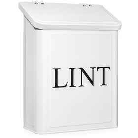 Calindiana lint bin wall-mount with lid for easy lint disposal
