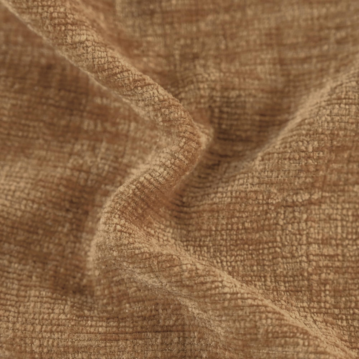 CaliTime chenille pillow cover in apricot-brown featuring durable velvety softness on both sides.