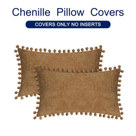 CaliTime apricot-brown set of 2 covers ideal for quick decor refreshes.