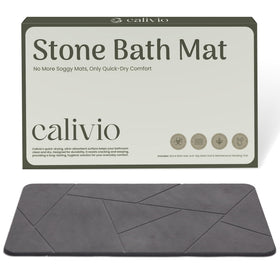 Calivio diatomaceous earth mat with non slip base on tile or wood