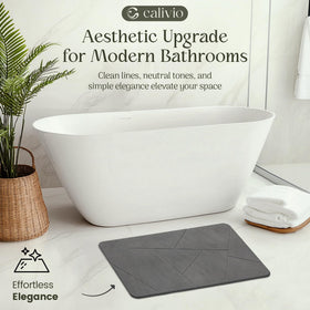 Calivio diatomite mat modern design suits any bathroom