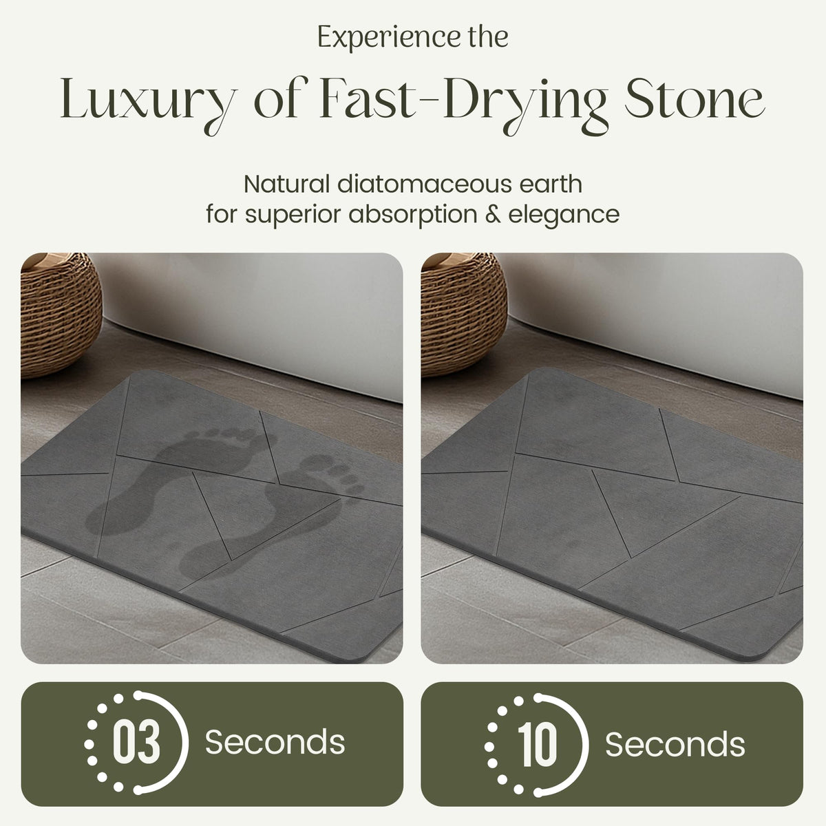 Calivio no laundry mat easy wipe-clean maintenance