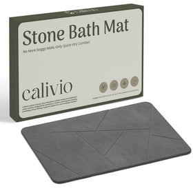 Calivio Quick Dry Shower Stone Mat with instant water absorption for a dry bathroom floor