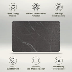 Calivio sleek modern bath mat adds contemporary style to the bathroom.