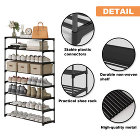 Calmootey 8-Tier Shoe Rack in entryway showcasing sleek design