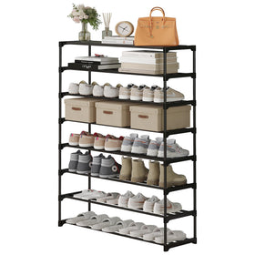 Calmootey 8-Tier Shoe Rack front view highlighting large capacity