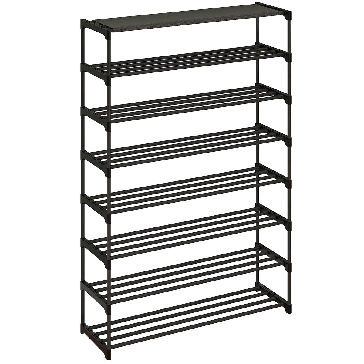 Calmootey 8-Tier Shoe Rack packed capacity for organized closet storage