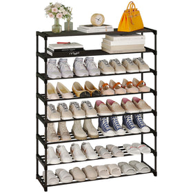 Calmootey 8-Tier Shoe Rack side view showing tall storage for entryways