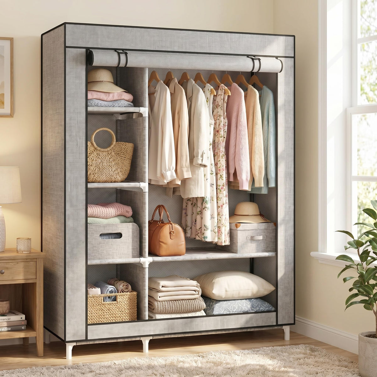 Calmootey closet placed in a bedroom illustrating multi-scenario use.