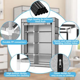 Calmootey closet includes tools and clear installation instructions.