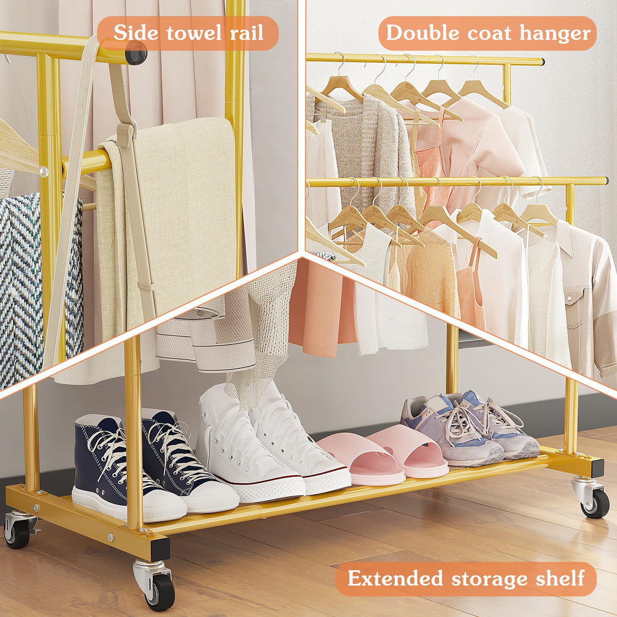 Calmootey modern-design rack complements any room style