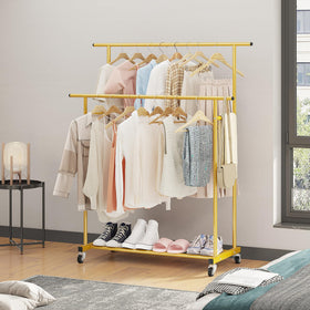 Calmootey rack side-storage view showcases additional space for accessories