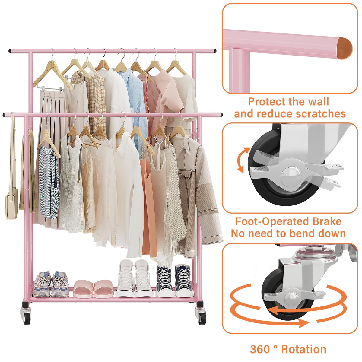 Calmootey modern design blends with bedroom, closet, or living room decor.