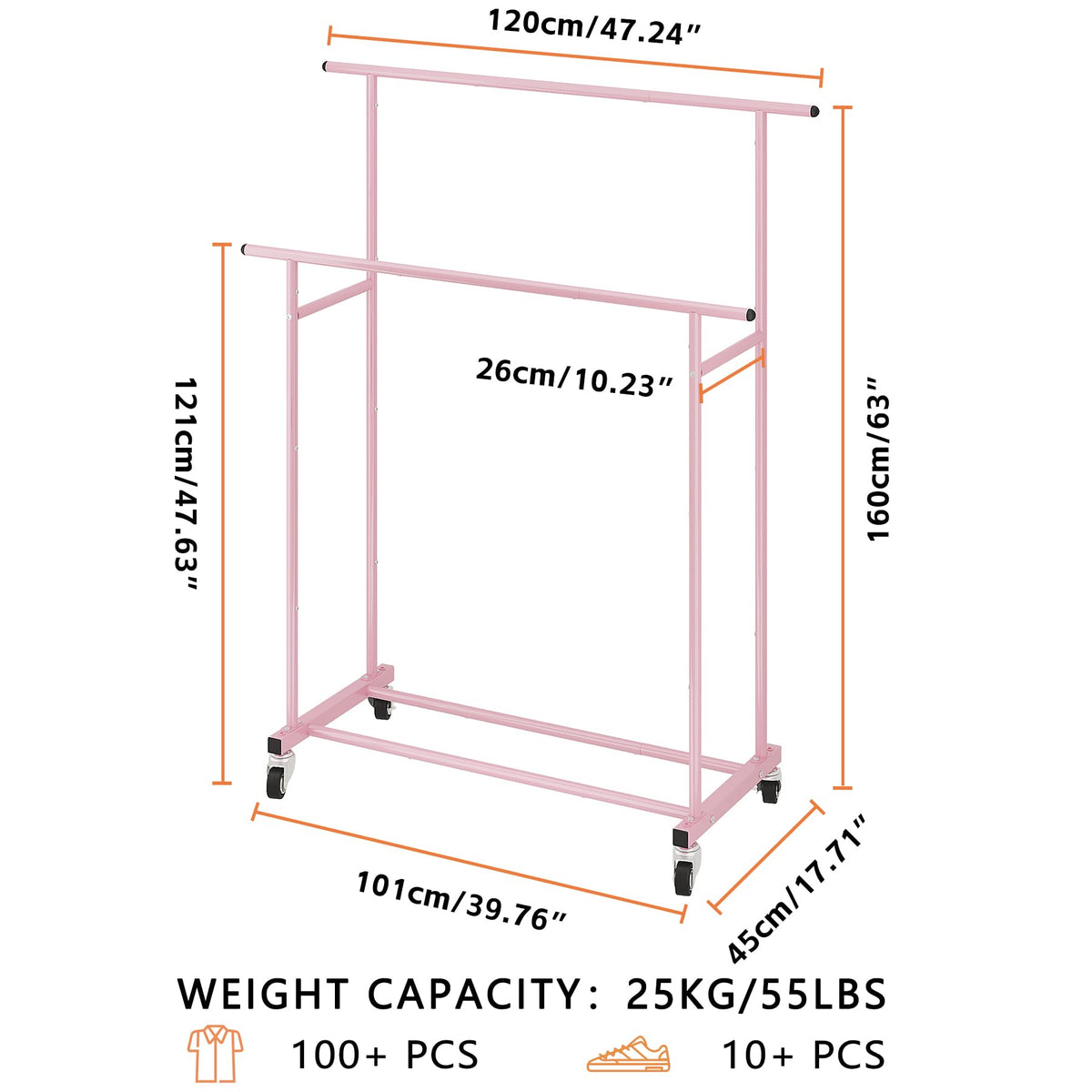 Calmootey portable clothes organizer for bedrooms keeps garments neatly within reach.