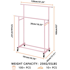 Calmootey portable clothes organizer for bedrooms keeps garments neatly within reach.