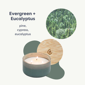 Calyan Wax Co. Evergreen-Eucalyptu soy wax close-up shows smooth, clean burn.