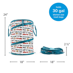 Camco Pop-Up Container ground stake anchors stability on uneven ground.