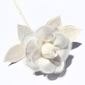 Camellia Bees lace rose handmade detail showing delicate petals for a timeless keepsake