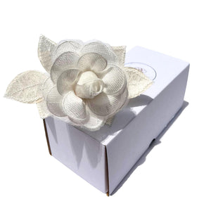 Camellia Bees lace rose with steel wire stem for easy vase height adjustment