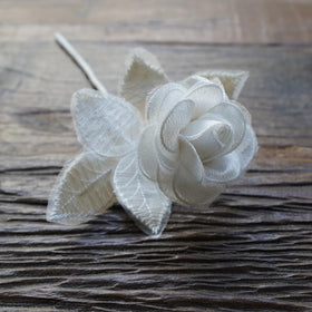 Camellia Bees lace rose fits most vases with bendable stem for display