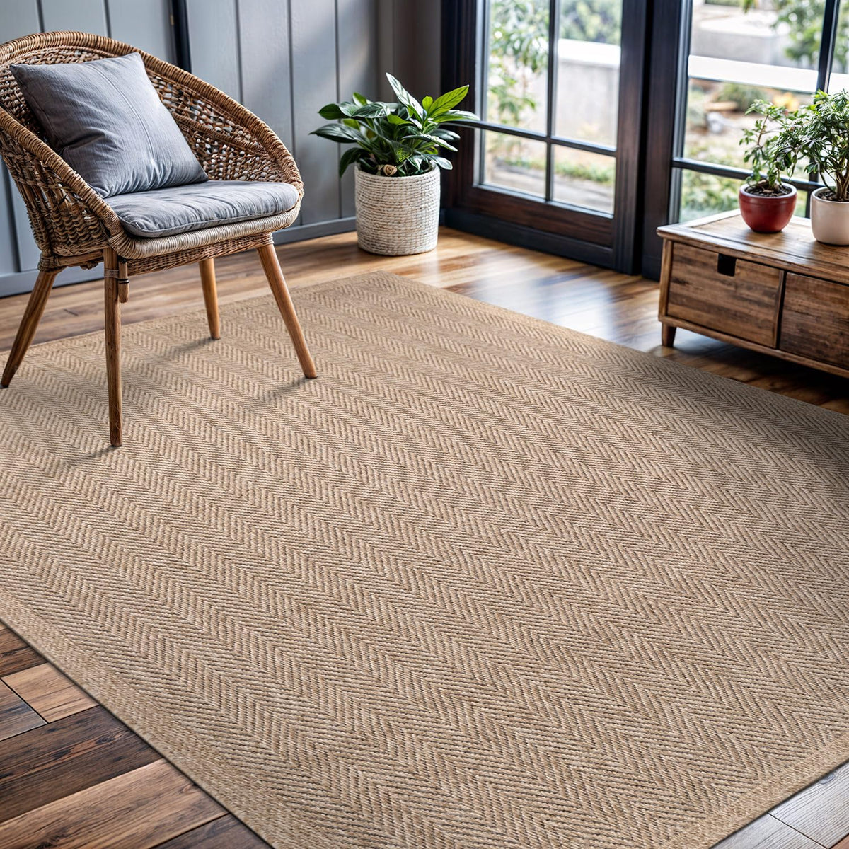 CAMILSON Easy Jute Rug blends natural tones with durable construction for busy entryways.