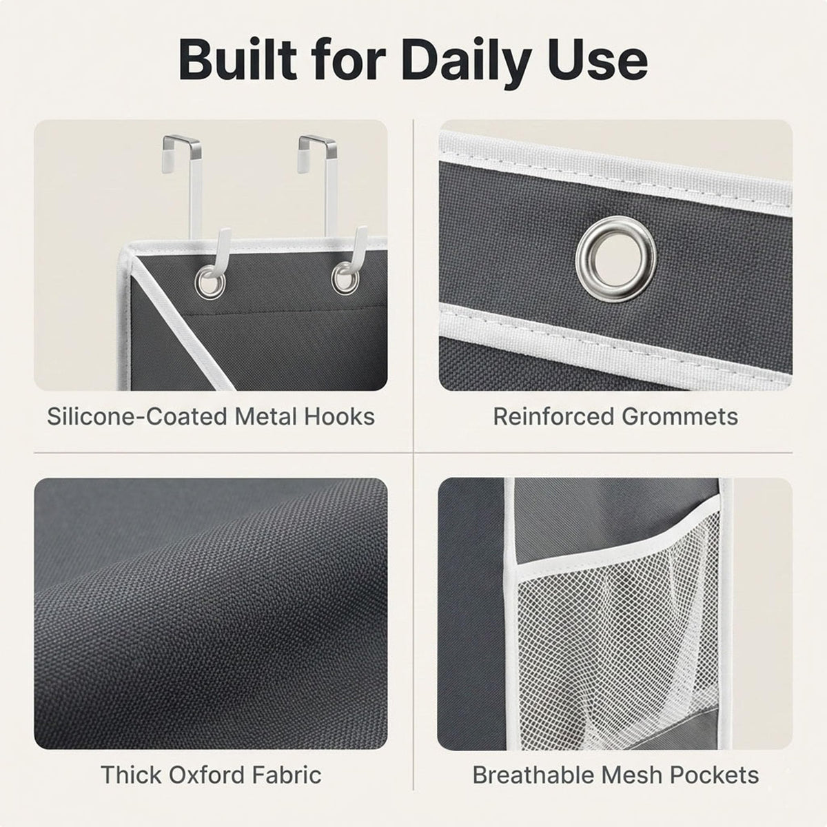 Camkey protective hooks with silicone sleeves prevent door finish damage.
