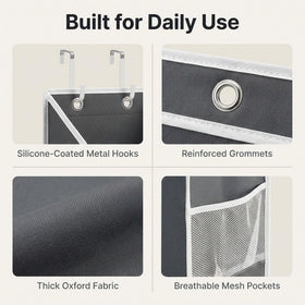 Camkey protective hooks with silicone sleeves prevent door finish damage.