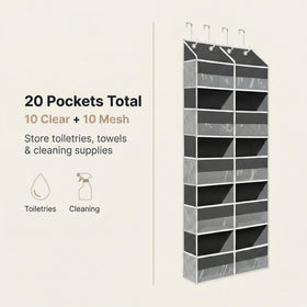 Camkey 10 pockets with side mesh compartments for toiletries, yarn, or books.