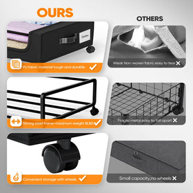 Camkey under-bed bin 60L fits under beds, saving space efficiently.
