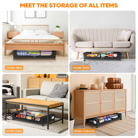 Camkey under-bed storage with lids protects items from dust and debris.