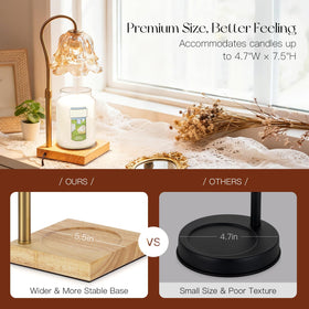 Candeldo adjustable-height base supports various candle sizes for versatile use.