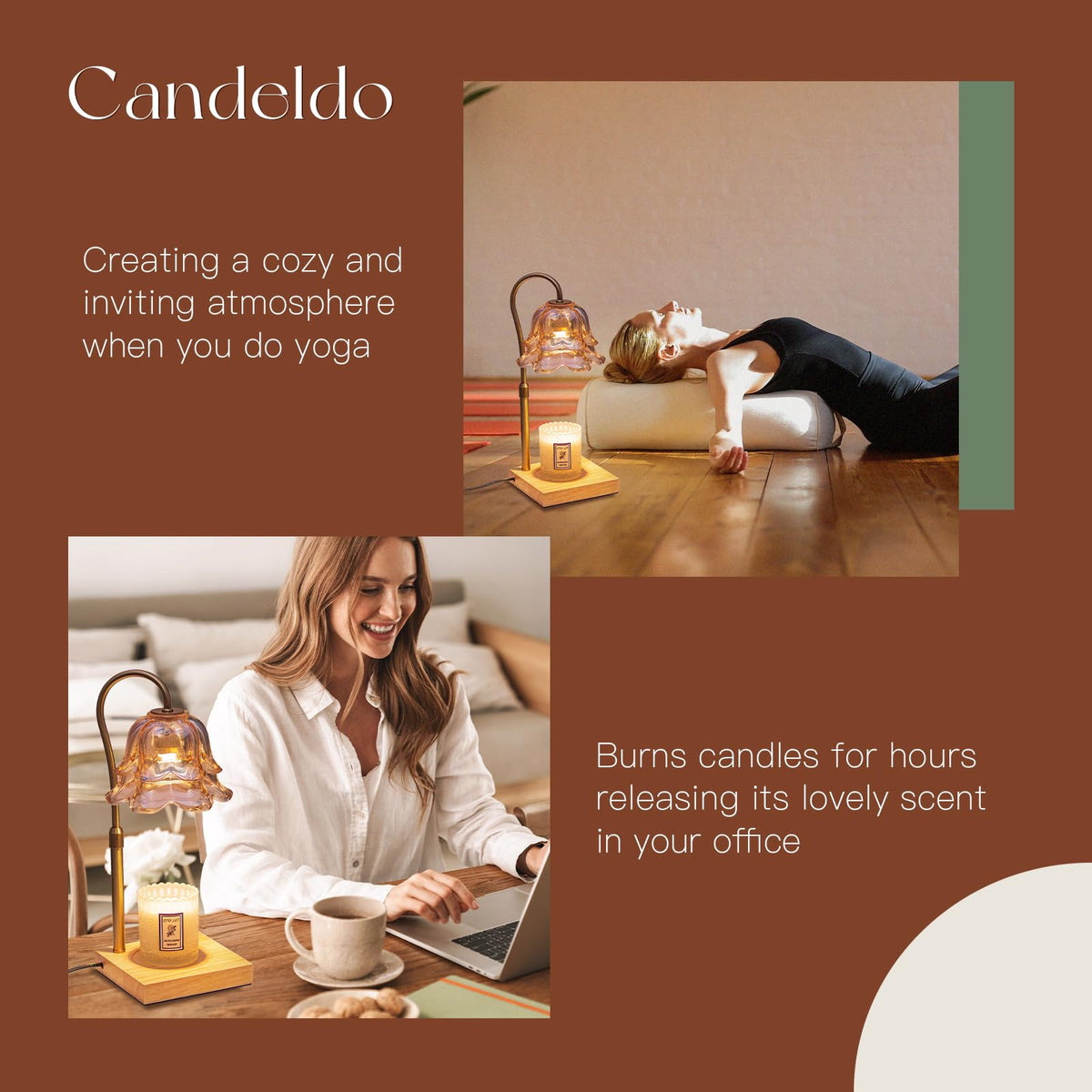 Candeldo ambient light doubles as gentle night light.