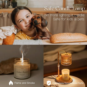 Candeldo wax warmer complements living room or bedroom décor.