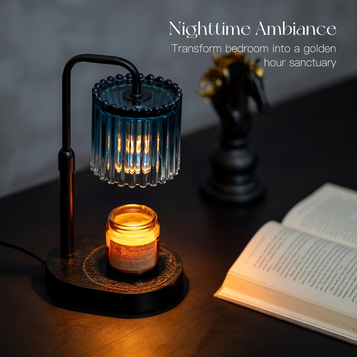 Candeldo Candle Warmer Lamp dimmable brightness allows tailored ambience.