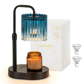 Candeldo Candle Warmer Lamp Navy Shade adds modern style while safely diffusing scents.