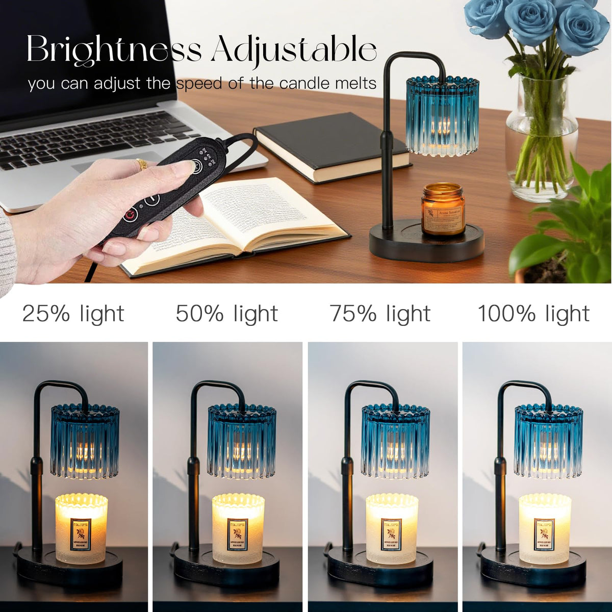 Candeldo Candle Warmer Lamp no flame, no smoke, safer home.