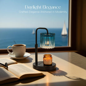 Candeldo Candle Warmer Lamp with timer dial enables controlled scent release for evenings.