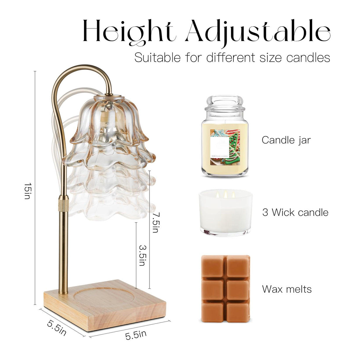 Candeldo crystal shade and gold arm create elegant focal point in any room.
