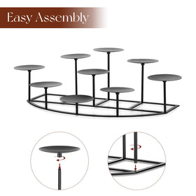 Candeldo floor candelabra black offers a stunning focal point for living spaces.
