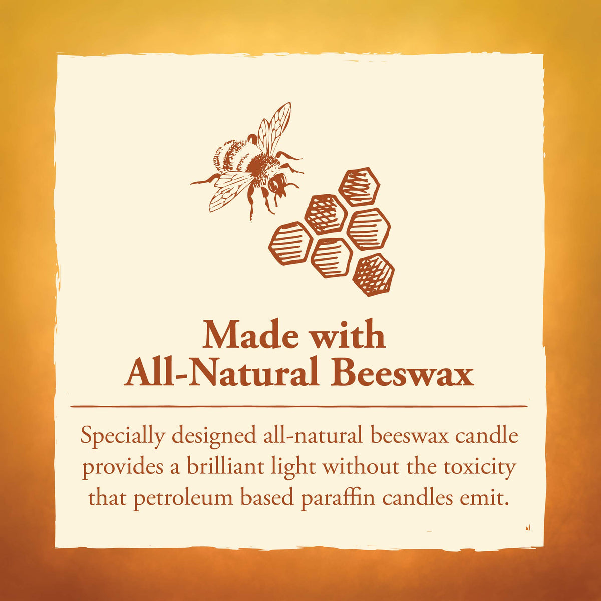 Candle by the Hour dripless beeswax candle for safe table use