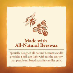 Candle by the Hour dripless beeswax candle for safe table use
