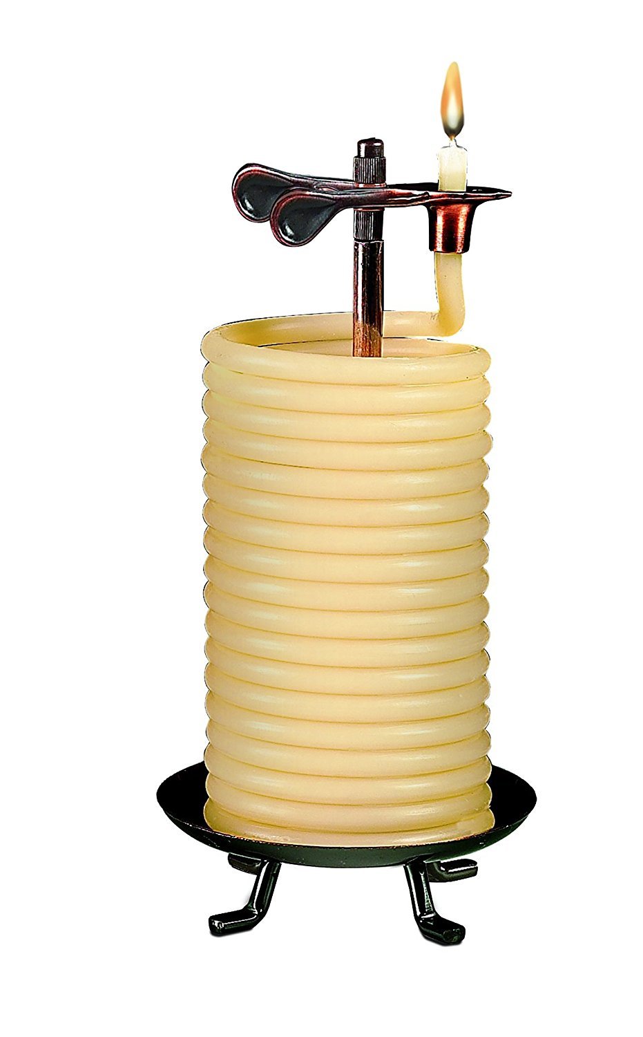 Candle by the Hour vertical candle with clip-in increments for controlled burn