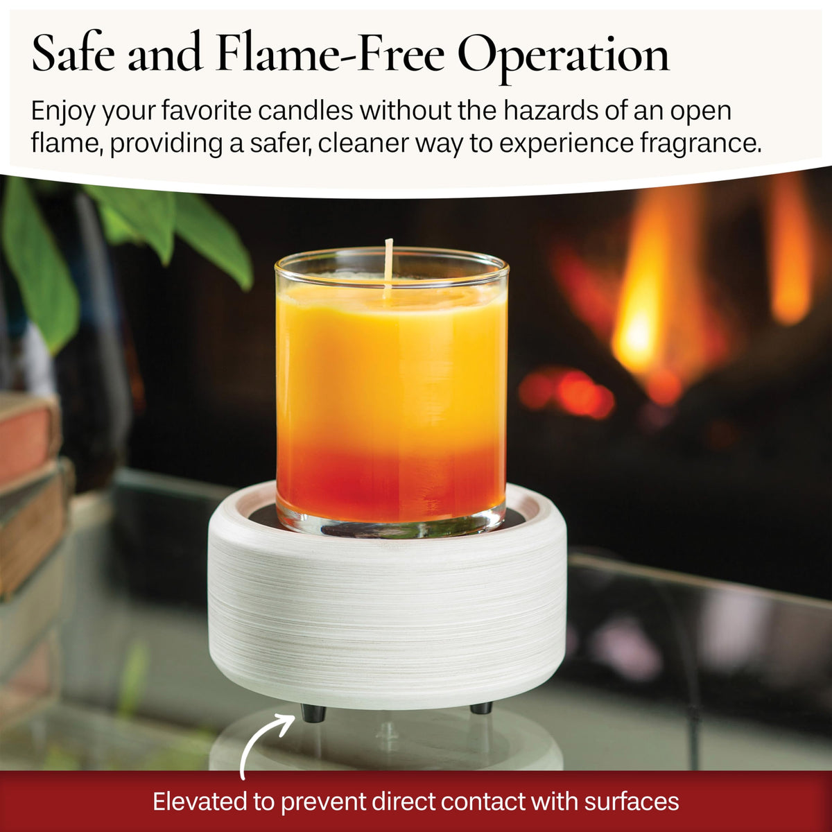 3.9-inch warming plate ensures even fragrance distribution.