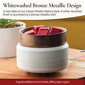 Removable dish simplifies cleaning and fragrance switching.