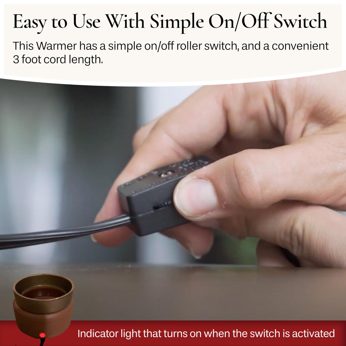 Candle Warmers ETC flame-free design reduces soot and indoor pollutants