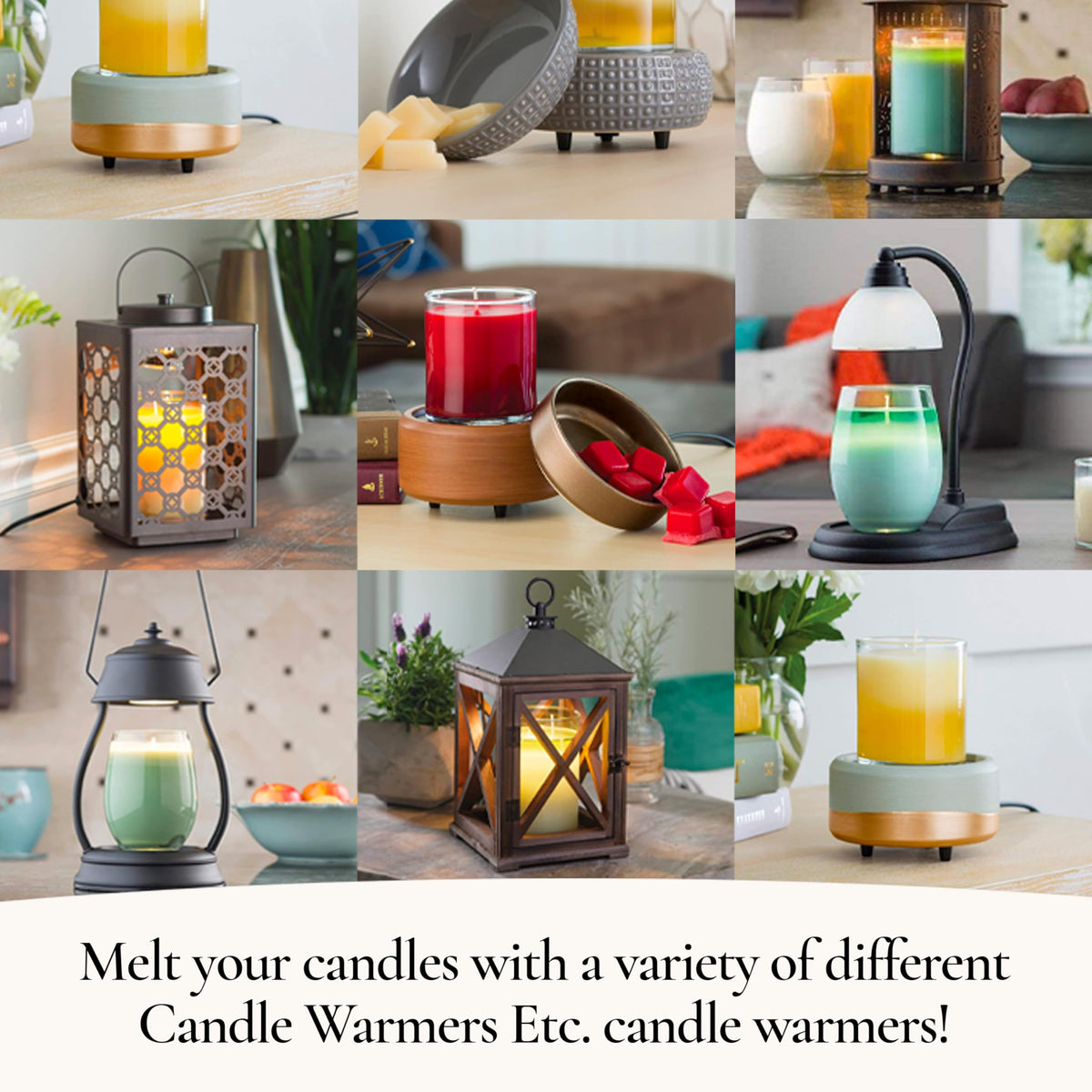 Candle Warmers ETC fragrance melts distribute scent through the space
